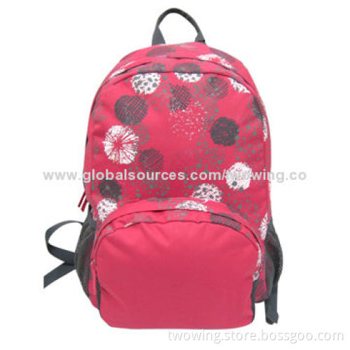 Backpack with one main compartment with two-way zipper & 600D x 600D polyester fabric